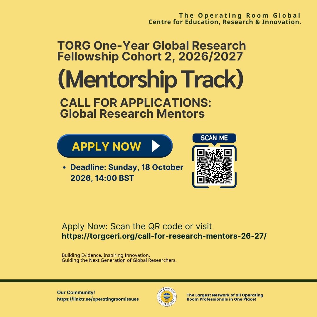 TORG Global Research Fellowship 2026–2027 Cohort 2 — Call for Research Mentors